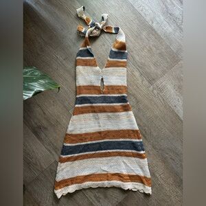 Crochet Halter Neck Dress